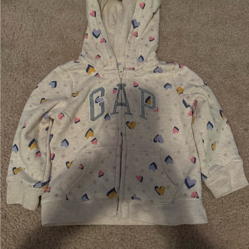 GAP Toddler Hoodie with Heart Pattern
